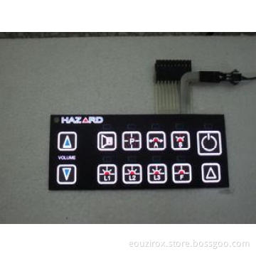 EL Display Backlit Membrane Switch With Embossed 280g Force